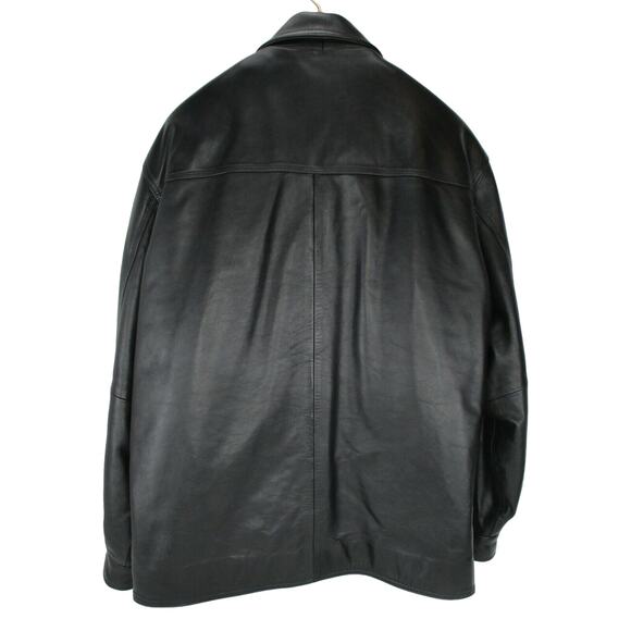 A1 Global Black Genuine Leather Jacket Size L w/ Zip in Liner - Anjum Collection - Picture 6 of 10